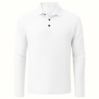 Lusso - Men's Ultra Comfortable Long Sleeve Polo Shirt